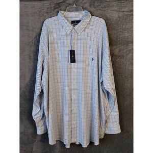 NWT Polo Ralph Lauren Shirt Men's 4XB Performance Wicking Stretch Oxford $125.00